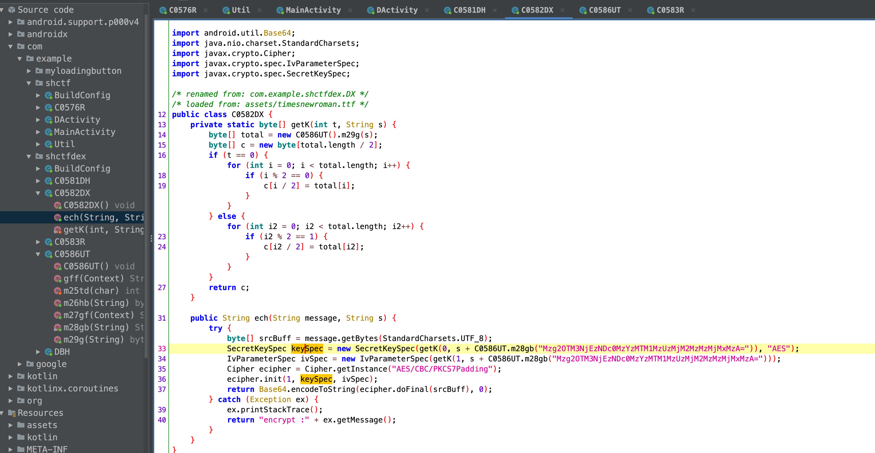 <code>com.example.shctfdex.DX</code>